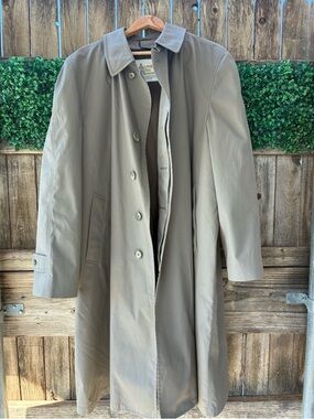London Fog Men’s Taupe Single-Breasted Trench Coat